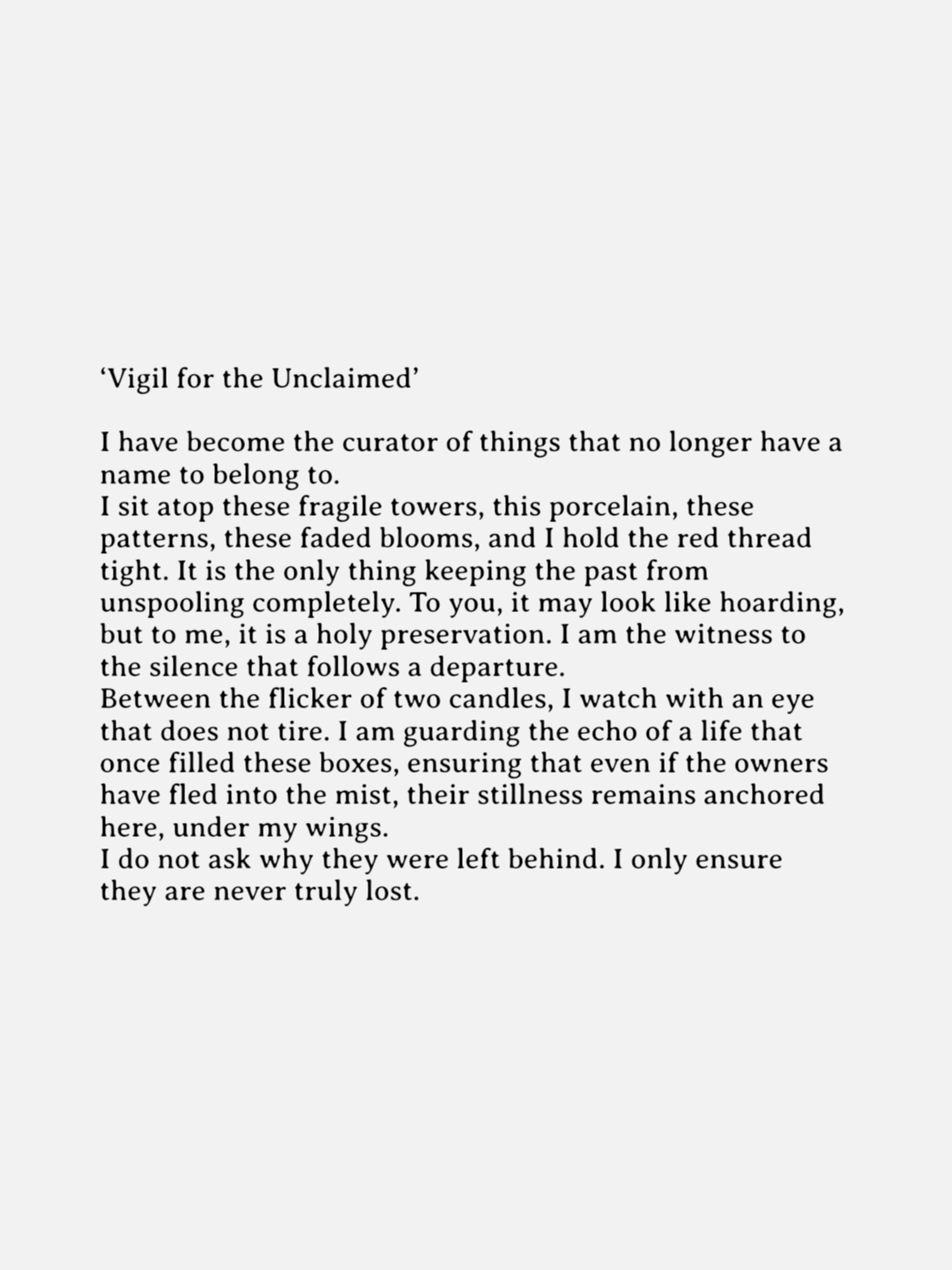 Vigil for the Unclaimed